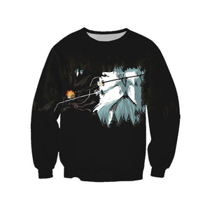 Men Bleach Printing Pullover Sweatshirt