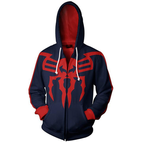 Image of Spiderman Hoodies - Ultimate Spiderman Super Hero Cosplay 3D Zip Up Hoodie