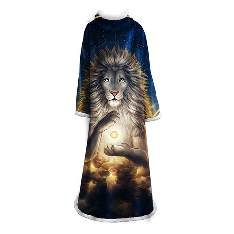 Image of Wolves Blanket With Sleeves-3D Digital Printed Animal Blanket Robe