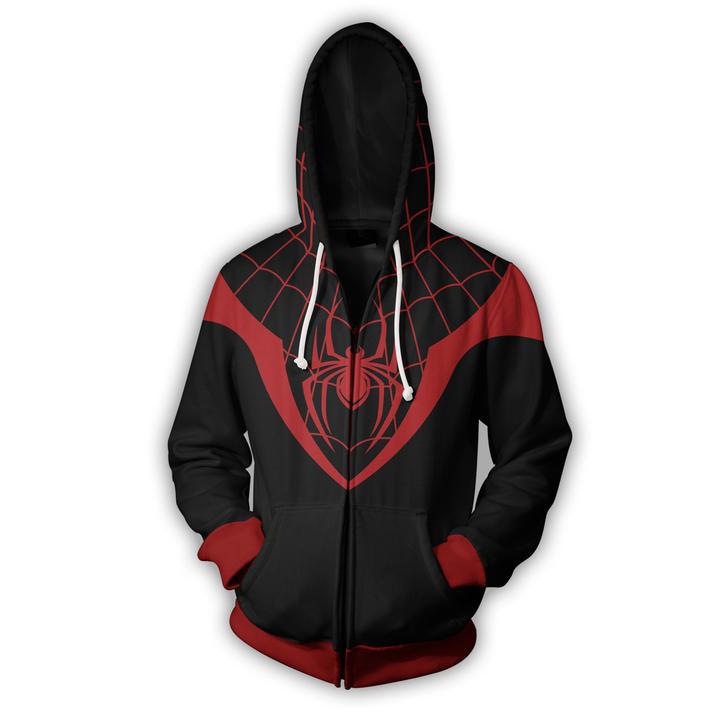Spiderman Hoodies - Ultimate Spiderman Super Hero 3D Zip Up Hoodie