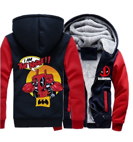 Image of Deadpool Jackets - Solid Color Deadpool Movie Series Deadpool Funny Fleece Jacket