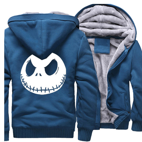 Image of Nightmare Before Christmas Jackets - Solid Color Nightmare Before Christmas Series Jack Icon Super Cool Fleece Jacket