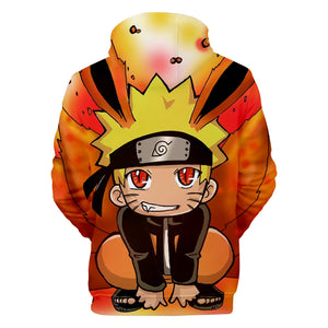 Naruto Hoodies - Naruto Series Naruto Uzumaki Super Cute Yellow Hoodie