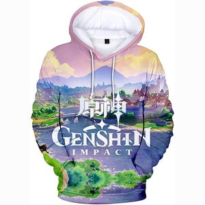 Genshin Impact Hoodies - 3D Game Pullover Hoodie