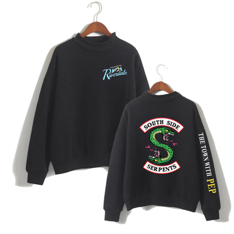 Image of Riverdale Ｍock Turtlenecks - Riverdale Super Cool Logo Icon Ｍock Turtleneck