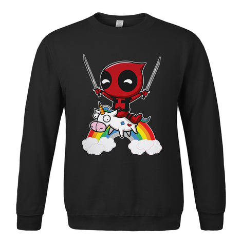 Image of Men's Sweatshirts - Men's Sweatshirt Series Deadpool Icon Fleece Sweatshirt