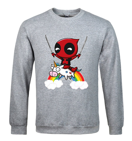 Image of Men's Sweatshirts - Men's Sweatshirt Series Deadpool Icon Fleece Sweatshirt