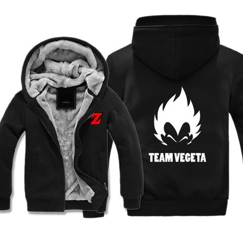 Image of Dragon Ball Jackets - Solid Color Dragon Ball Team Vegeta Super Cool Fleece Jacket