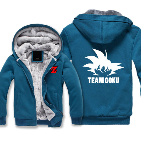 Image of Dragon Ball Jackets - Solid Color Dragon Ball Team Goku Super Cool Fleece Jacket