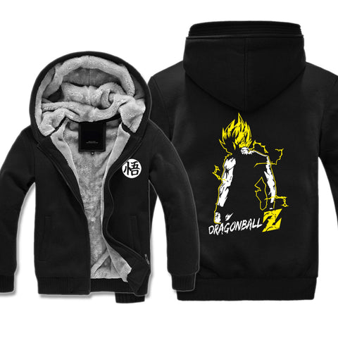 Image of Dragon Ball Jackets - Solid Color Dragon Ball Super Saiyan Super Cool Fleece Jacket