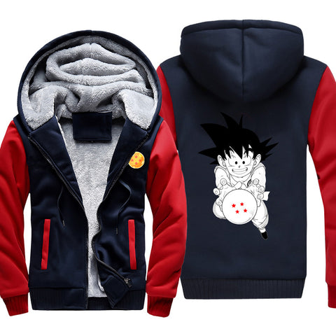 Image of Dragon Ball Jackets - Solid Color Dragon Ball Series Cartoon Goku Super Cute Fleece Jacket