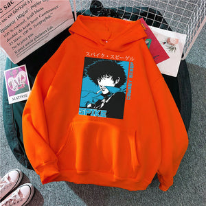 Japanese Anime Cowboy Bebop Hoodie Fashion Casual Hoody Spike Spiegel Print Hoodie