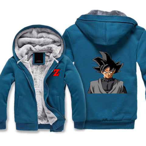 Image of Dragon Ball Jackets - Solid Color Dragon Ball Series Cartoon Bad Goku Icon Super Cool Fleece Jacket