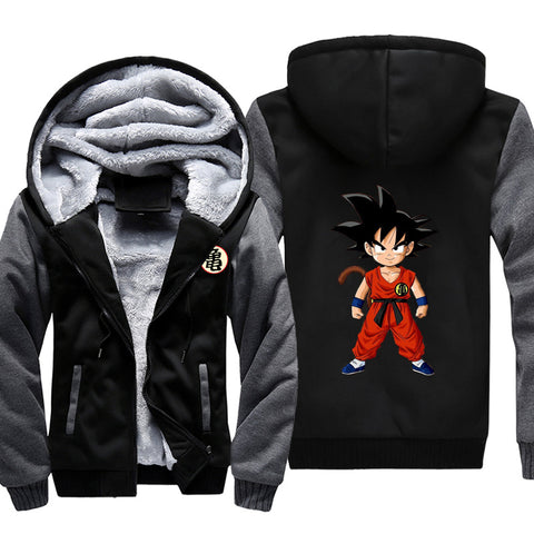 Image of Dragon Ball Jackets - Solid Color Dragon Ball Goku Icon Cute Fleece Jacket