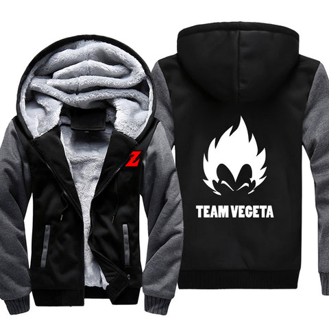 Image of Dragon Ball Jackets - Solid Color Dragon Ball Team Vegeta Super Cool Fleece Jacket