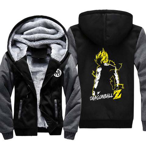 Image of Dragon Ball Jackets - Solid Color Dragon Ball Super Saiyan Super Cool Fleece Jacket