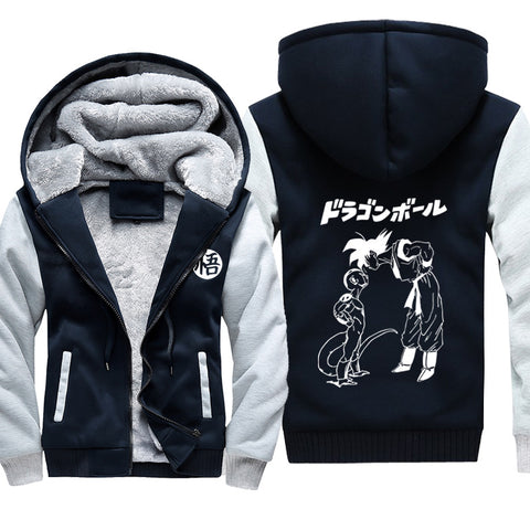 Image of Dragon Ball Jackets - Solid Color Dragon Ball Anime Series Cartoon Goku Icon Cute Fleece Jacket