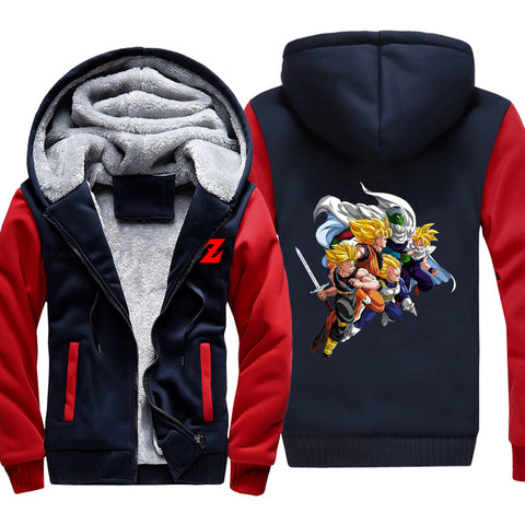 Image of Dragon Ball Jackets - Solid Color Dragon Ball Series Anime Icon Super Cool Fleece Jacket