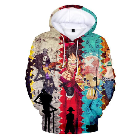 Image of One Piece 3D Printed Casual Hoodies - Men/Women Long Sleeve Hooded Sweatshirts