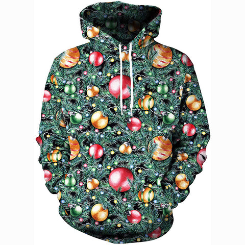 Image of Christmas Hoodies - 3D Print Christmas Colorful Ball Pullover Hoodie