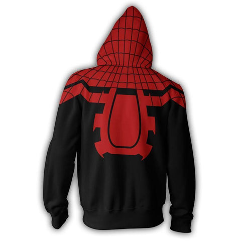 Image of Spiderman Hoodies - Spiderman Scarlet Spiderman Super Cool 3D Zip Up Hoodie