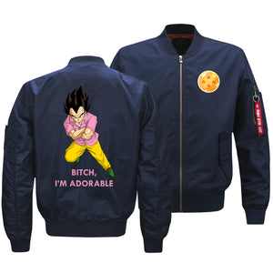 Dragon Ball Jackets - Solid Color Dragon Ball Series Cartoon Super Saiyan Icon Super Cool Flight Suit Fleece Jacket