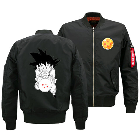 Image of Dragon Ball Jackets - Solid Color Dragon Ball Series Goku Icon Super Cool Fleece Jacket