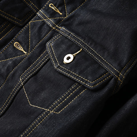 Image of Denim Jackets - Solid Color Denim Jacket Series Black Denim Jacket Fleece Denim Jacket