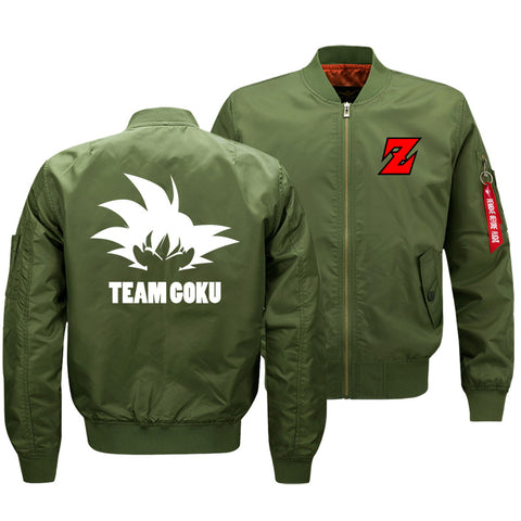 Image of Dragon Ball Jackets - Solid Color Dragon Ball Series Super Saiyan Team GoKu Fleece Jacket