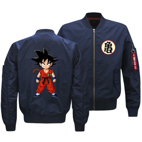 Image of Dragon Ball Jackets - Solid Color Dragon Ball Series Cartoon Goku Icon Super Cute Flight Suit Fleece Jacket