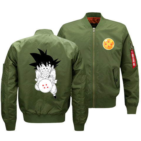 Image of Dragon Ball Jackets - Solid Color Dragon Ball Series Goku Icon Super Cool Fleece Jacket