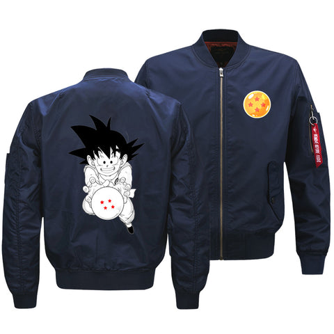 Image of Dragon Ball Jackets - Solid Color Dragon Ball Series Goku Icon Super Cool Fleece Jacket