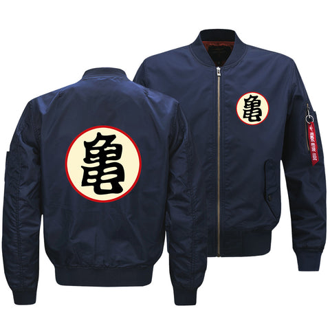 Image of Dragon Ball Jackets - Solid Color Dragon Ball Series Master Roshi Sign Flight Suit Fleece Jacket