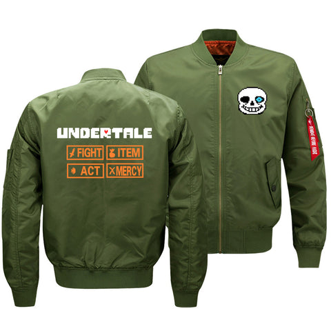 Image of Undertale Jackets - Solid Color Undertale FIGHT ITEM ACT MERCY Flight Suit Super Cool Fleece Jacket