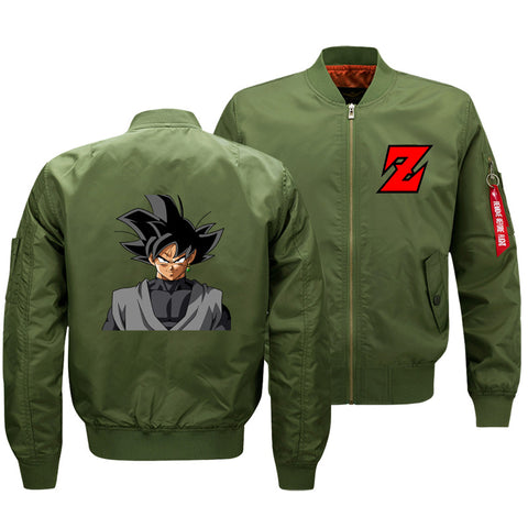 Image of Dragon Ball Jackets - Solid Color Dragon Ball Series Super Saiyan Cartoon Icon Flight Suit Fleece Jacket