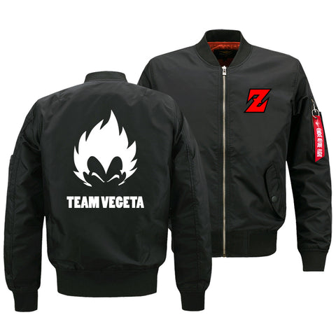 Image of Dragon Ball Jackets - Solid Color Dragon Ball Series Super Saiyan Team Veceta Flight Suit Fleece Jacket