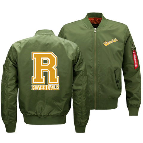 Image of Riverdale Jackets - Solid Color Cool Riverdale Air Force One Icon Fleece Jacket
