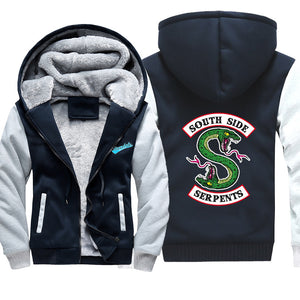 Riverdale Jackets - Solid Color Riverdale Double-headed snake Logo Icon Fleece Jacket
