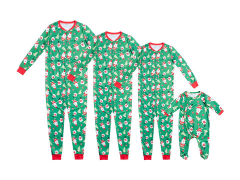 Image of Christmas Family Pajama - Sweatshirt Green White Pajama