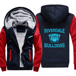 Riverdale Jackets - Solid Color Riverdale Bulldogs Fleece Jacket