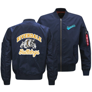 Riverdale Jackets - Solid Color Riverdale Series bulldogs Icon Fleece Jacket
