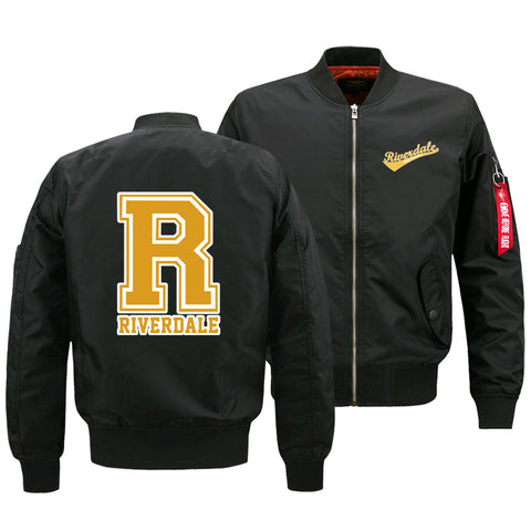 Image of Riverdale Jackets - Solid Color Cool Riverdale Air Force One Icon Fleece Jacket