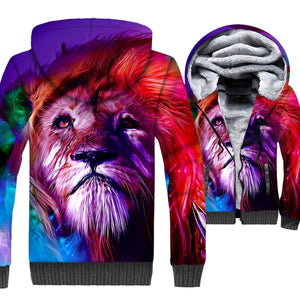 Animal Jackets - Animal Series Color Lion Super Cool 3D Fleece Jacket