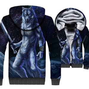 Animal Jackets - Animal Series Wolf Warrior Super Cool 3D Fleece Jacket