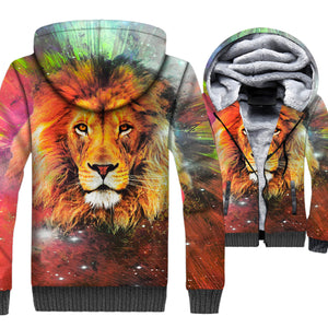 Animal Jackets - Animal Series Color Lion Icon 3D Fleece Jacket