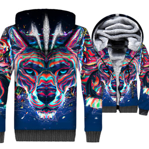Animal Jackets - Animal Series Color Wolf Super Cool 3D Fleece Jacket