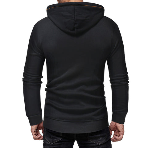 Image of Solid Color Hoodies - Pullover Fleece Black Grey Hoodie