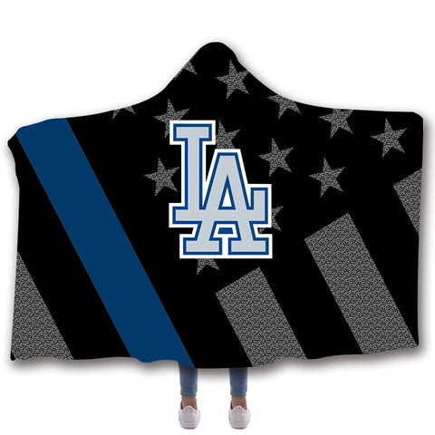 Image of Dodgers Hooded Blankets - Dodgers Series Fleece Hooded Blanket