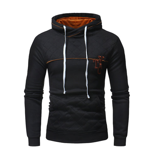 Image of Solid Color Hoodies - Pullover Fleece Black Grey Hoodie