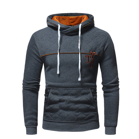 Image of Solid Color Hoodies - Pullover Fleece Black Grey Hoodie